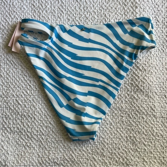 NWT Set Victoria’s Secret Geo Zebra Print Bikini Set Blue Size Large & XL - Picture 7 of 16